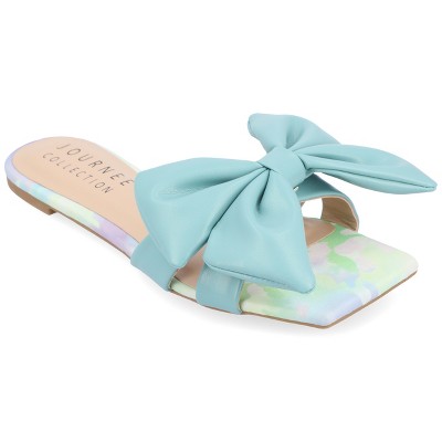 Journee Collection Women's Kealla Slip On Slide Flat Sandals