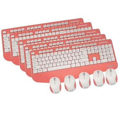 Impecca PRO Pack Wireless Keyboard and Mouse Combo w/ Palm Rest, Pink