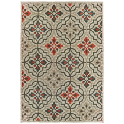 Landry Floral Lattice Patio Rug
