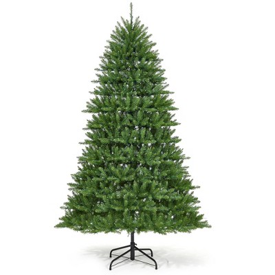 4.5/6/7.5/9 FT Pre-Lit Artificial Christmas Tree with 450 Dual-Color Lights, PVC Mixed Branches