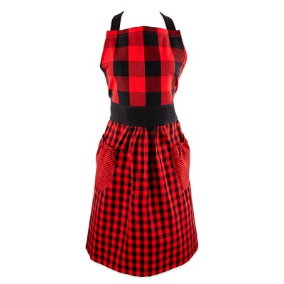 Design Imports Red/Black Gingham Apron