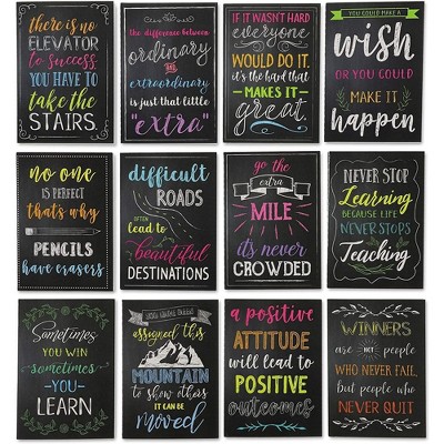Paper Junkie 12 Pack Small Inspirational Journals for Kids with Motivational Sayings, School Supplies, 3.5 x 5 In