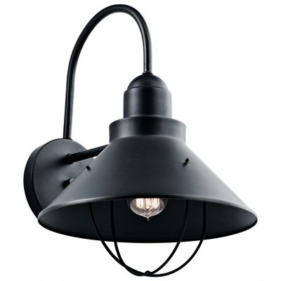 Seaside 16.5" 1 Light Outdoor Wall Light Black