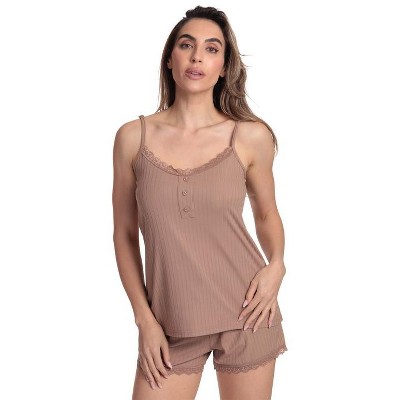 Just Love Womens Solid Ribbed Pajama Short Set - PJ Sets for Women