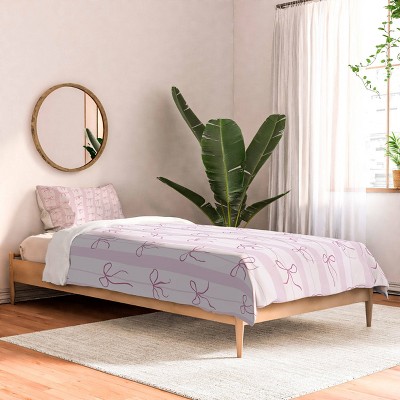Deny Designs Marufemia Coquette Pink Bows Comforter and Pillow Sham Set