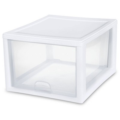 Sterilite Plastic Stackable Storage Container Bin w/Built-in Handles and Removable Lids