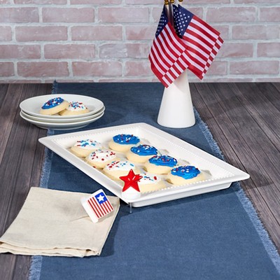 The Lakeside Collection Serving Platter with Interchangebale Holiday Icons for Any Occasion