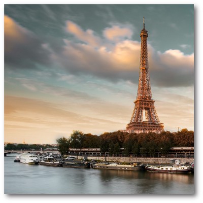 Courtside Market Eiffel View Gallery-Wrapped Canvas