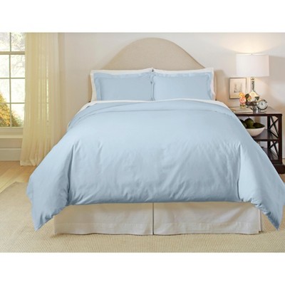 Pointehaven 500 Thread Count 100% Long Staple Cotton Solid Sateen Luxury Duvet Set