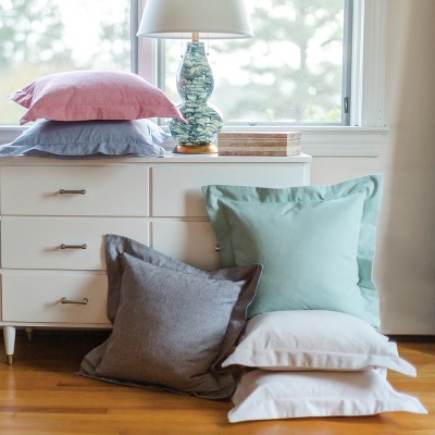 Elisabeth York Hemstitch Cotton Decorative Throw Pillow