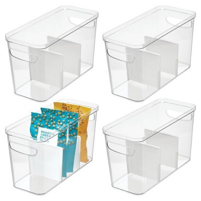 iDesign 3-Section Divided Pantry Organizer Bin