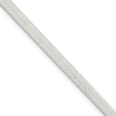 Black Bow Jewelry 4.5mm, Sterling Silver Solid Herringbone Chain Necklace