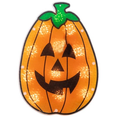 Northlight Lighted Jack-O-Lantern Halloween Window Decoration - 12"