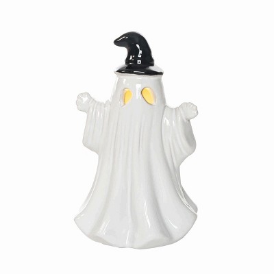 Gallerie II Witch Hat Ghost Small Ceramic Halloween Light Up Figurine