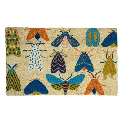 1'4" x 2'4" Moths Indoor/Outdoor Coir Doormat - Entryways