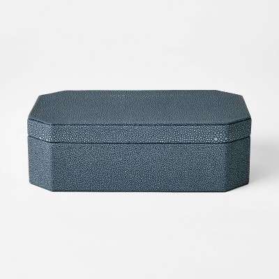 Faux Shagreen Box Blue - Threshold™ designed with Studio McGee
