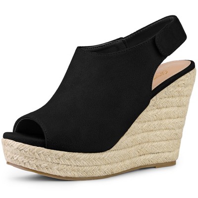 Perphy Women's Slingback Platform Heels Espadrille Wedges Sandals