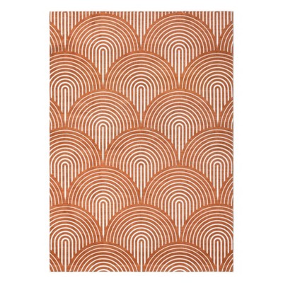 Machine Washable Rug Modern Abstract Low Pile Rugs Foldable Non Slip Rug Contemporary Lines Indoor Carpet for Bedroom Living Room Nursery Playroom