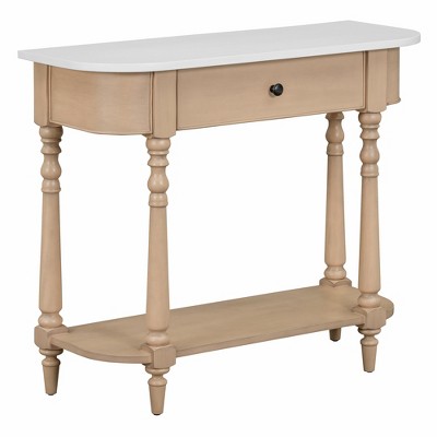 Bella Depot 36''W Retro Corner-curved Console Table