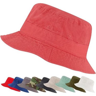 Market & Layne White Bucket Hat for Men, Women, and Teens, Adult Packable Bucket Hats for Beach Sun Summer Travel