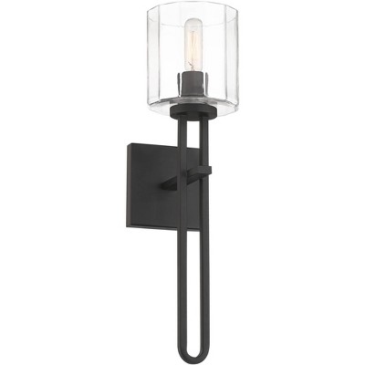 Possini Euro Design Possini Euro Katrina 17 1/2" High Black Wall Sconce