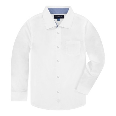 Andy & Evan  Toddler White Poplin Button Down Shirt