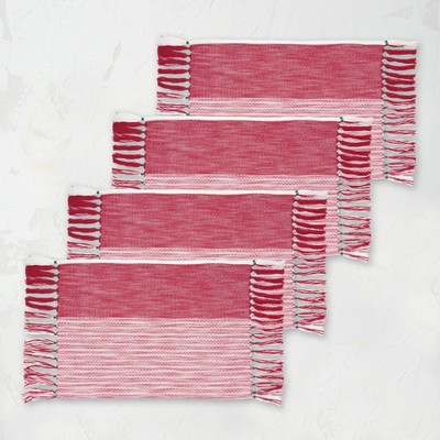 carol & frank Kerbey Ruby Placemats Set of 4, 13" x 19"