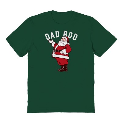 Famous In Real Life Men's Dad Bod Santa Short Sleeve Graphic Cotton T-Shirt
