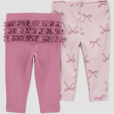 Carter's Just One You® Baby Girls' 2pk Ruffle Pants - Burgundy