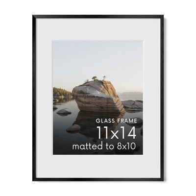 Haus and Hues Premium Brushed Metal Single Picture Frame with Real Glass