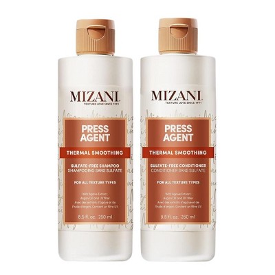 Mizani Press Agent Thermal Smoothing Sulfate-Free Shampoo (8 oz) & Press Agent Thermal Smoothing Sulfate-Free Conditioner (8 oz) - DUO SET