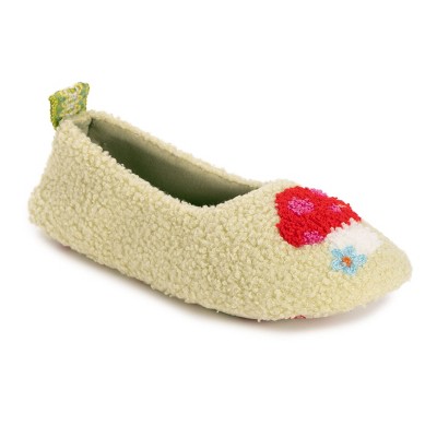 Muk Luks Women's Travel Ballerina Slipper with Patch