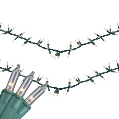 Northlight Commercial Mini Christmas Garland Lights - Clear - 18' Green Wire - 300ct