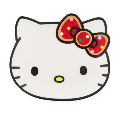 Silver Buffalo Sanrio Hello Kitty Glitter Bow Sculpted Ceramic Trinket Tray Dish