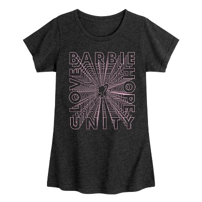 Girls' - Barbie - Love Unity Hope Fitted Short Sleeve Graphic T-Shirt