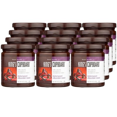 King's Cupboard Bittersweet Chocolate Sauce - Case of 12/10 oz