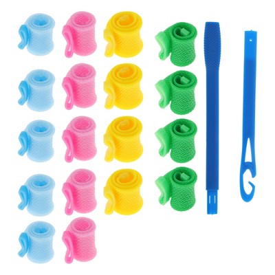 Unique Bargains Portable Hair Rollers 0.79"x1.18" Assorted Color 1 Set