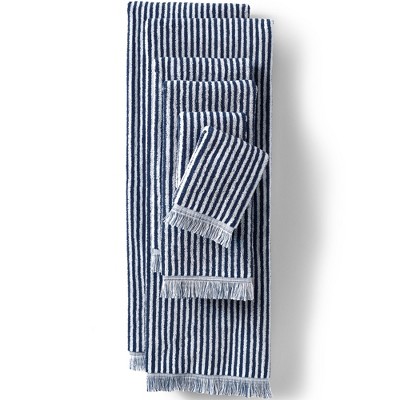 Lands' End Cotton Yarn-dyed Stripe Bath Towel Set