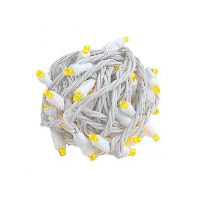 Novelty Lights 50 Light LED Christmas Mini Light Set (White Wire, 25 Feet)