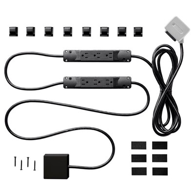 Charg - 7 outlets Surge Protector Black 1000 J - 10 ft.