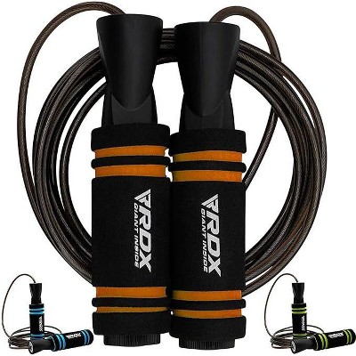 RDX Sports Skipping Rope with Anti-Slip Soft Memory Foam Weighted Handles, 10.3FT Adjustable Tangle-Free PVC Coated Steel Jump Cable