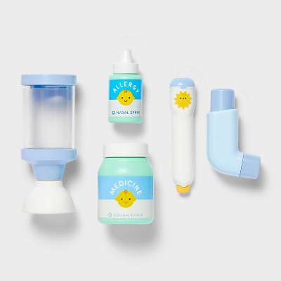 Allergy Check Up Play Set - Gigglescape™: 14" Doll Accessories, Pretend Medical Kit, Plastic Material, Pack of 5