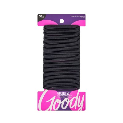 Goody Ouchless Elastic Hair Ties - Black - 2mm - 51ct