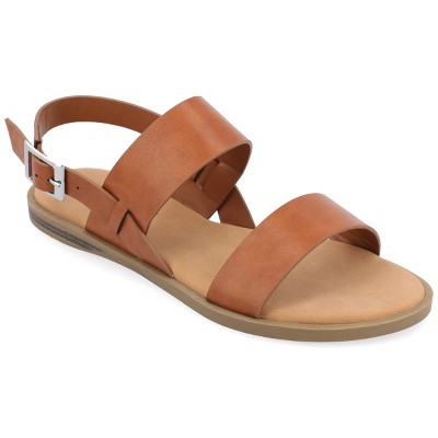 Journee Women's Lavine Wide Width Multi Strap Flat Sandals