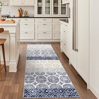 Large Washable Area Rugs Vintage Floral Geometric Living Room Rugs Non Slip Stain-Resistant Oriental Floor Carpet