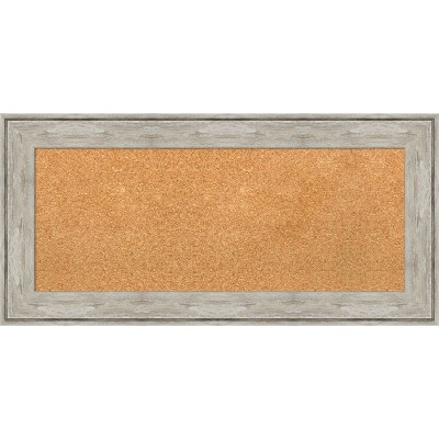 Amanti Art Crackled Metallic Framed Corkboard, Natural Cork