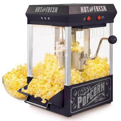 Nostalgia Vintage 2.5-Ounce Tabletop Kettle Popcorn Maker, Black