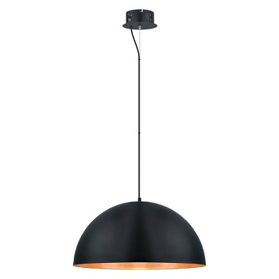 24" 1-Light Gaetano LED Pendant Black and Gold - EGLO: Contemporary Ceiling Fixture, Adjustable, ETL Listed