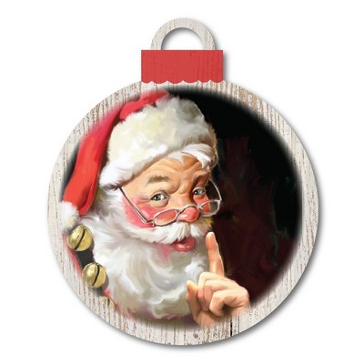 Shhh Santa Hanging Ornament Artboard