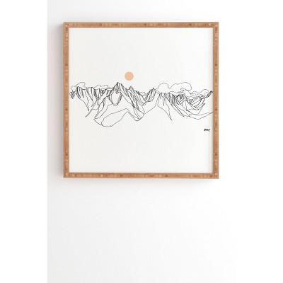 Jessa Gilbert Jumbo Peak Bamboo Framed Wall Art - Deny Designs